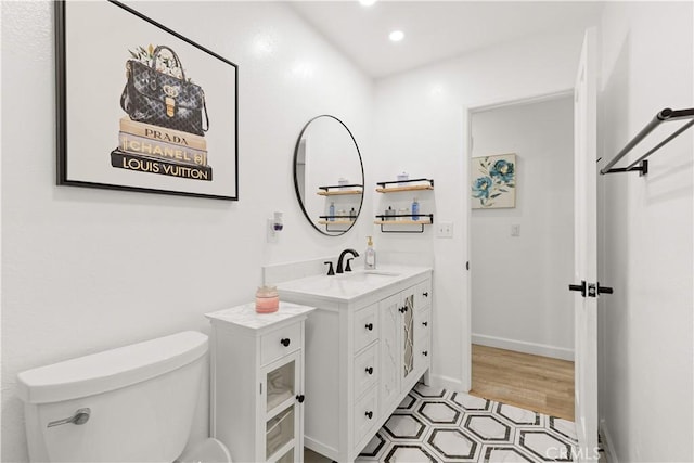 6002 Calvin Cir, Huntington Beach, CA 92647 - bathroom featuring vanity and recessed lighting