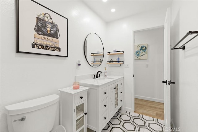 6002 Calvin Cir, Huntington Beach, CA 92647 - bathroom with vanity and recessed lighting