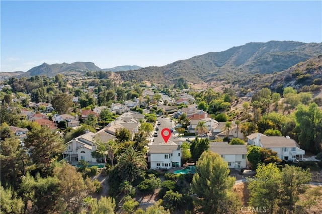 8042 Masefield Ct, West Hills, CA 91304 - aerial view of residential area featuring a mountain backdrop