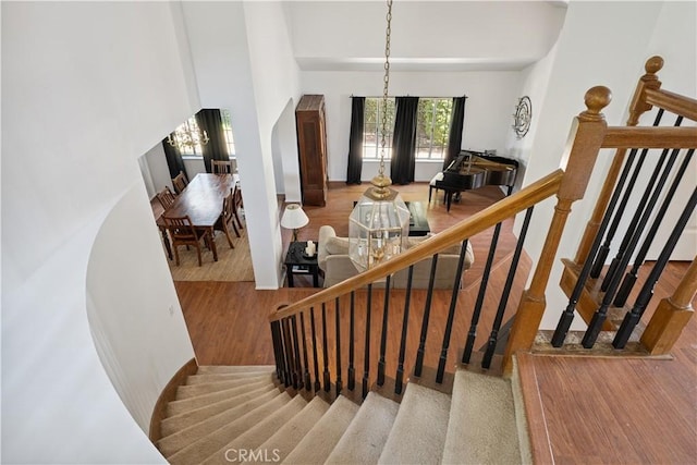 8042 Masefield Ct, West Hills, CA 91304 - staircase featuring wood finished floors