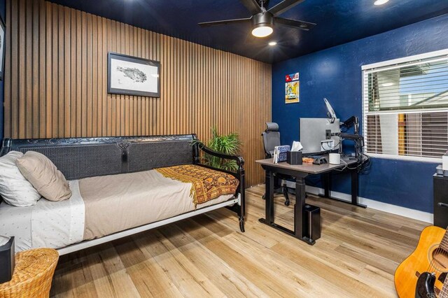1254 13th St, Imperial Beach, CA 91932 - office featuring ceiling fan, wood finished floors, and recessed lighting