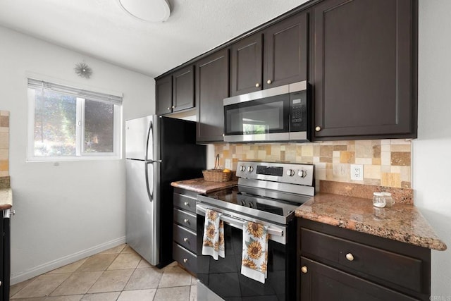 9860 Dale Ave Unit A8, Spring Valley, CA 91977 - kitchen featuring appliances with stainless steel finishes, tasteful backsplash, and dark brown cabinetry