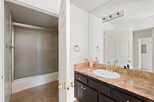 9860 Dale Ave Unit A8, Spring Valley, CA 91977 - full bathroom featuring vanity, tile patterned floors, and combined bath / shower with glass door