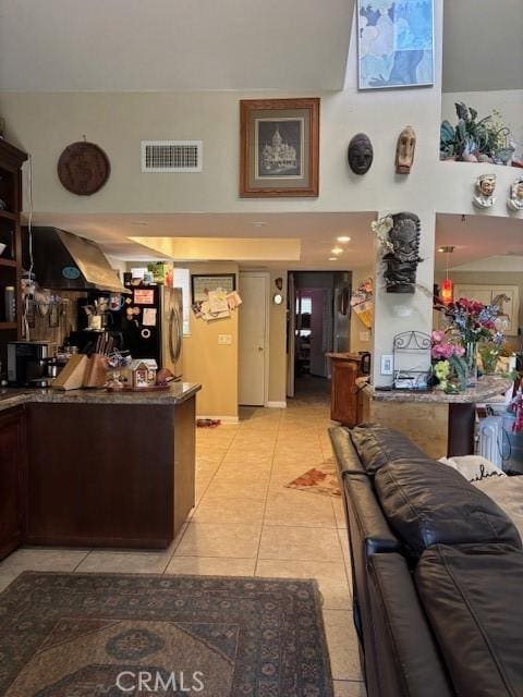 29441 Via La Plz, Murrieta, CA 92563 - living area featuring light tile patterned floors and a towering ceiling