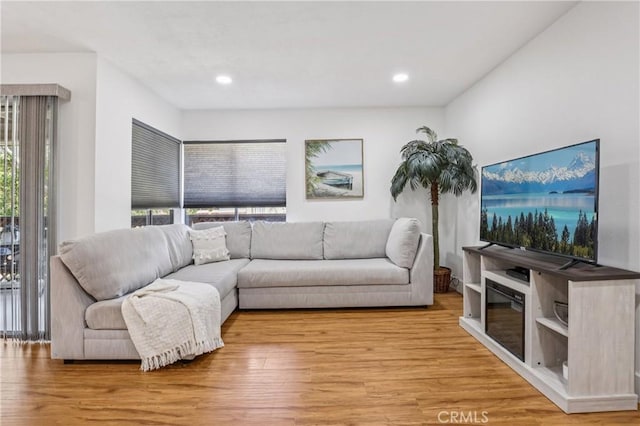 1124 S Citron Unit 85, Anaheim, CA 92805 - living room featuring wood finished floors and recessed lighting