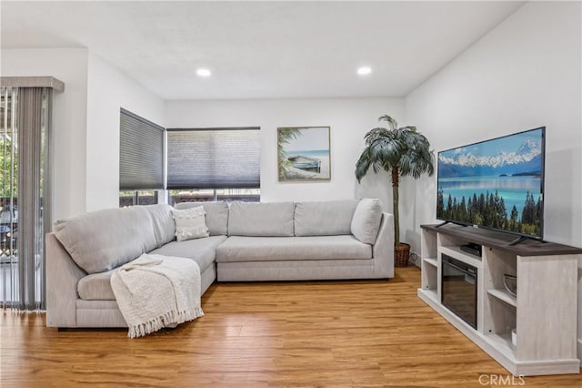 1124 S Citron Unit 85, Anaheim, CA 92805 - living room with wood finished floors and recessed lighting