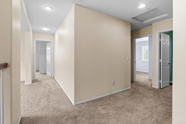 1789 Perrin Pl, Chula Vista, CA 91913 - hallway featuring carpet flooring, attic access, and recessed lighting