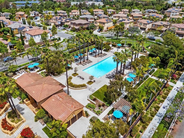 1789 Perrin Pl, Chula Vista, CA 91913 - aerial view of residential area with a pool area