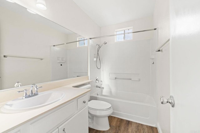 5149 Maplewood Cir, Oceanside, CA 92056 - bathroom featuring vanity, wood finished floors, and shower / tub combination