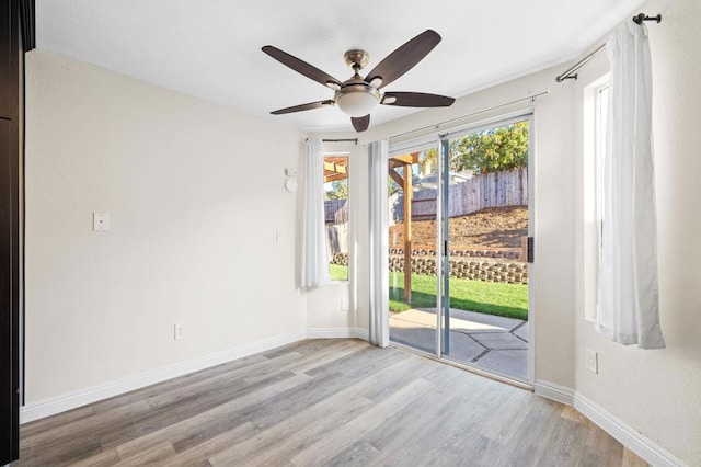 5149 Maplewood Cir, Oceanside, CA 92056 - spare room featuring wood finished floors and ceiling fan