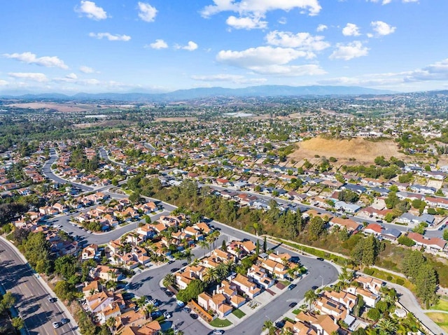 5149 Maplewood Cir, Oceanside, CA 92056 - aerial view of property's location with a mountain backdrop and nearby suburban area