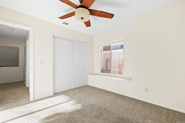 5149 Maplewood Cir, Oceanside, CA 92056 - unfurnished bedroom with carpet floors, a closet, and ceiling fan