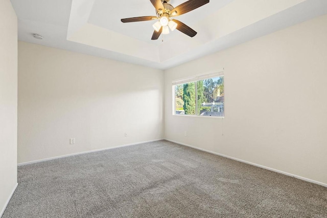 5149 Maplewood Cir, Oceanside, CA 92056 - carpeted spare room with a smoke detector, a ceiling fan, and a raised ceiling