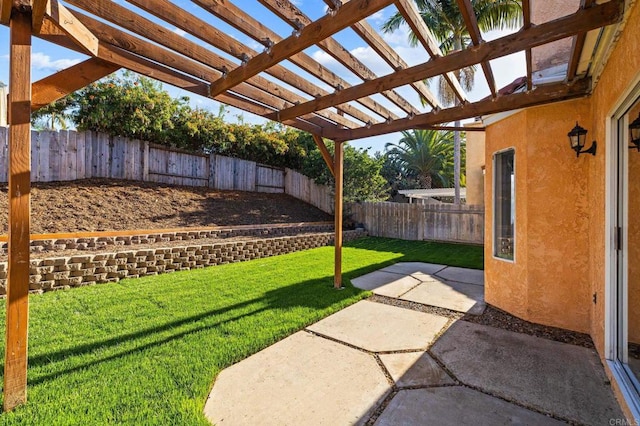 5149 Maplewood Cir, Oceanside, CA 92056 - fenced backyard featuring a patio area and a pergola