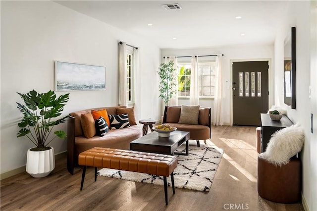 1030 Echo Park Ave, Los Angeles, CA 90026 - living room with light wood-style flooring and recessed lighting