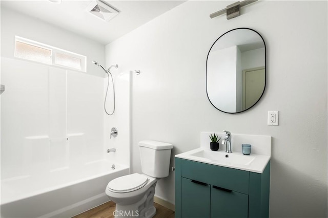 1030 Echo Park Ave, Los Angeles, CA 90026 - bathroom with vanity, shower / tub combination, and wood finished floors