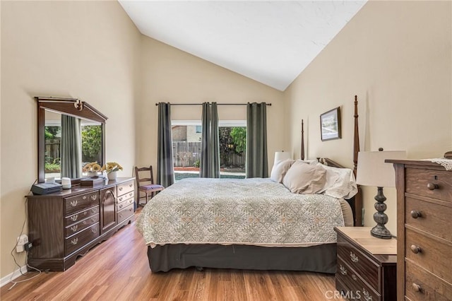 1358 Oakhurst Ct, Camarillo, CA 93010 - bedroom featuring high vaulted ceiling and light wood-type flooring
