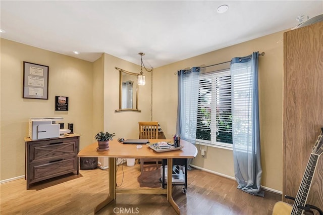 1358 Oakhurst Ct, Camarillo, CA 93010 - home office with wood finished floors and recessed lighting