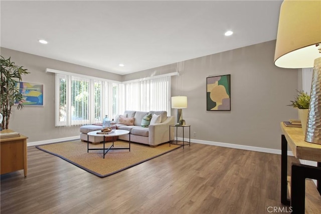 1327 E Appleton St Unit 1, Long Beach, CA 90802 - living room featuring wood finished floors and recessed lighting