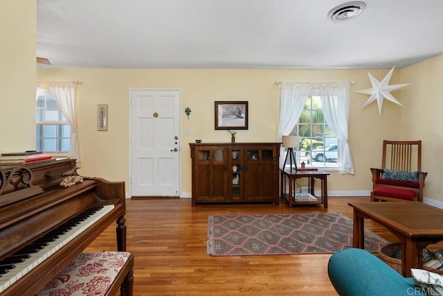 4886 Twain Ave, San Diego, CA 92120 - living area with wood finished floors and baseboards