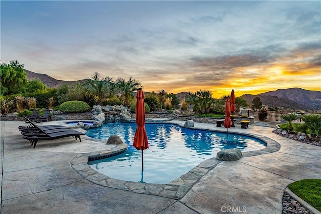 32175 Cedarcroft Rd, Acton, CA 93510 - outdoor pool featuring a mountain view and a patio
