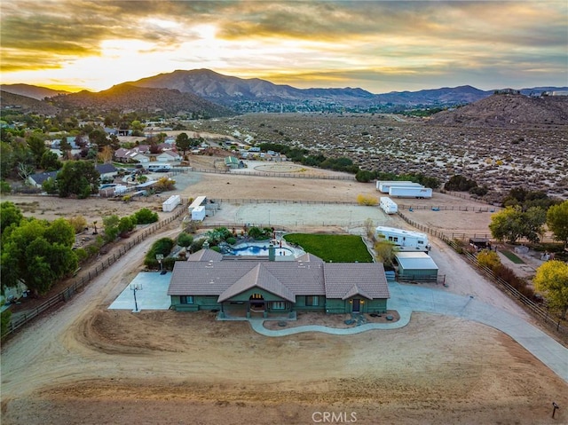 32175 Cedarcroft Rd, Acton, CA 93510 - aerial view at dusk of a mountain view