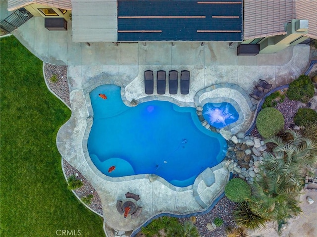 32175 Cedarcroft Rd, Acton, CA 93510 - bird's eye view of a pool area