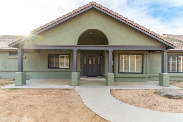 32175 Cedarcroft Rd, Acton, CA 93510 - view of front of home featuring stucco siding and a tile roof