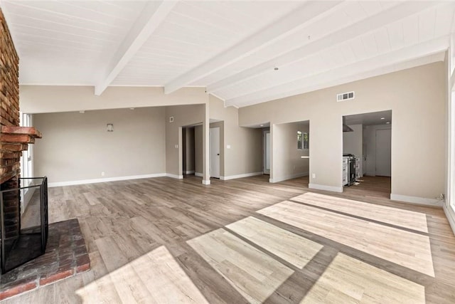 2038 Noble View Dr, Rancho Palos Verdes, CA 90275 - unfurnished living room featuring a brick fireplace and wood finished floors