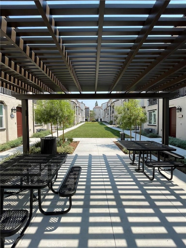 3700 Verdana Cir, La Verne, CA 91750 - view of patio / terrace featuring a pergola and outdoor dining area