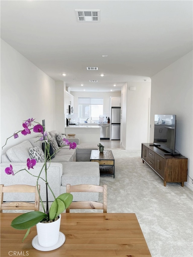 3700 Verdana Cir, La Verne, CA 91750 - living area featuring recessed lighting and light colored carpet