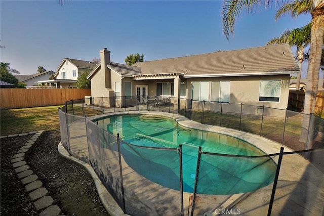 845 E Redwood Cir, Hanford, CA 93230 - view of swimming pool with a fenced backyard and a patio area