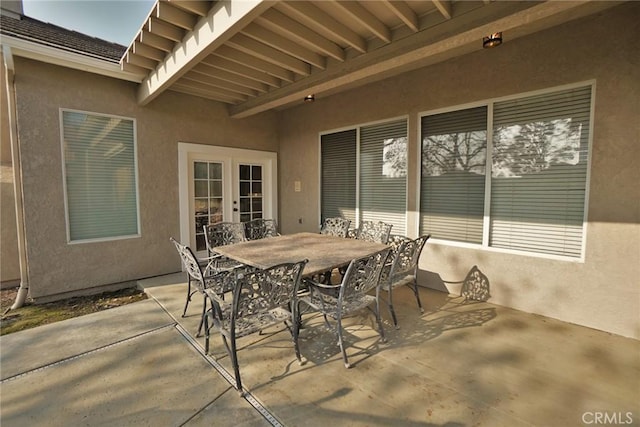 845 E Redwood Cir, Hanford, CA 93230 - view of patio with outdoor dining space and french doors