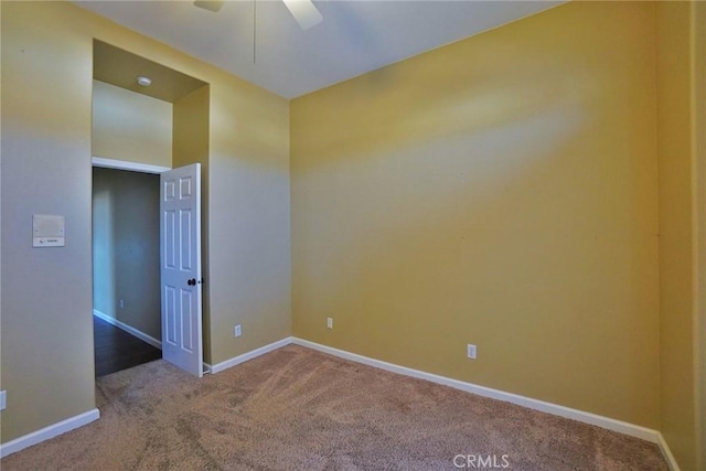 845 E Redwood Cir, Hanford, CA 93230 - carpeted spare room featuring baseboards and a ceiling fan