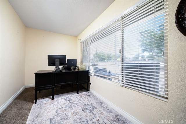 10147 Primrose Ave, Hesperia, CA 92345 - office space featuring carpet floors and a textured wall