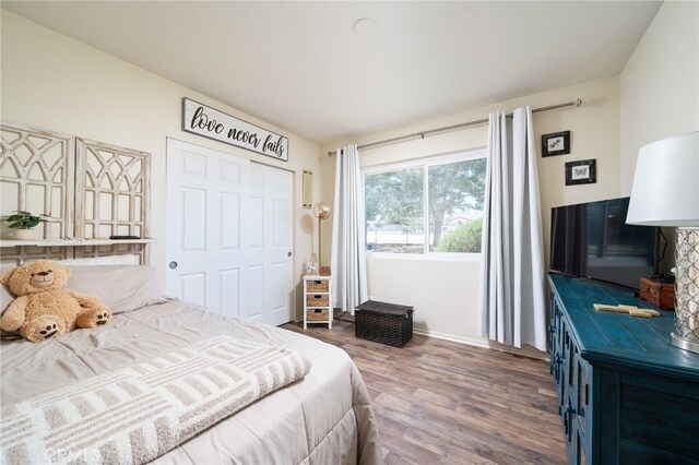 10147 Primrose Ave, Hesperia, CA 92345 - bedroom featuring wood finished floors and a closet