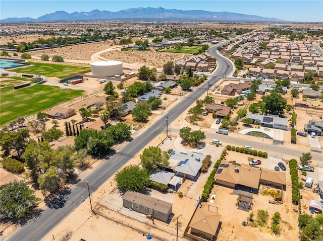 10147 Primrose Ave, Hesperia, CA 92345 - aerial perspective of suburban area featuring a mountain backdrop