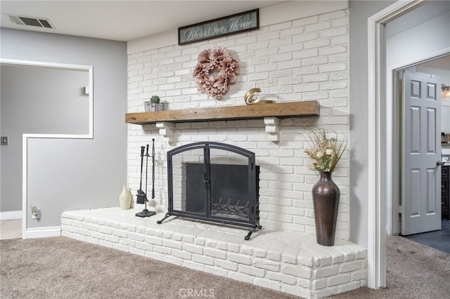 10147 Primrose Ave, Hesperia, CA 92345 - detailed view of carpet floors and a fireplace