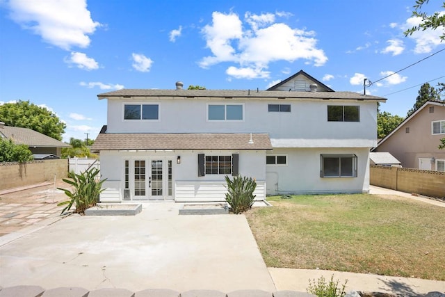 286 E Mission Rd, Corona, CA 92879 - rear view of house featuring french doors, a shingled roof, a patio, and stucco siding