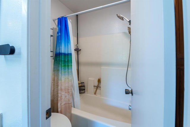 3833 Via Del Bardo, San Ysidro, CA 92173 - bathroom featuring shower / bath combo with shower curtain and toilet