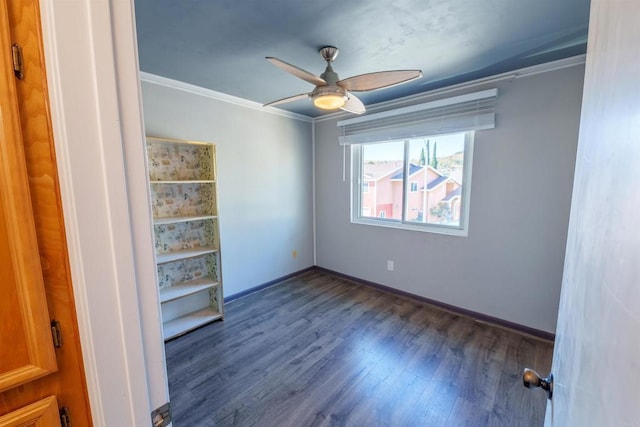3833 Via Del Bardo, San Ysidro, CA 92173 - unfurnished room featuring a ceiling fan, wood finished floors, and ornamental molding