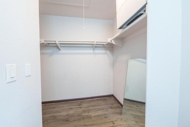 3833 Via Del Bardo, San Ysidro, CA 92173 - walk in closet featuring attic access and wood finished floors