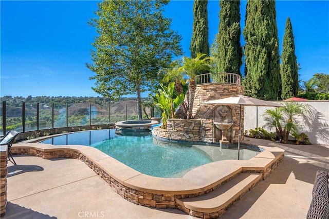 25 Thalia St, Ladera Ranch, CA 92694 - view of swimming pool with a pool with connected hot tub and a patio area