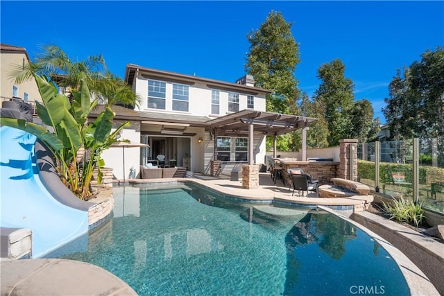 25 Thalia St, Ladera Ranch, CA 92694 - back of house featuring a pergola, a patio, and area for grilling