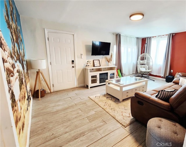 65076 E Broadway, Joshua Tree, CA 92252 - living area featuring light wood-style floors