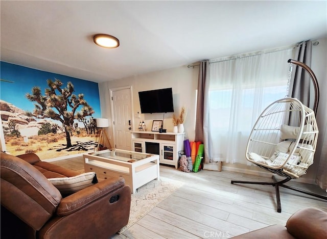 65076 E Broadway, Joshua Tree, CA 92252 - living room with light wood finished floors