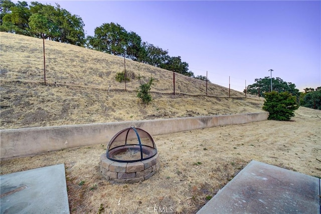 6305 Portola Rd, Atascadero, CA 93422 - view of yard featuring an outdoor fire pit