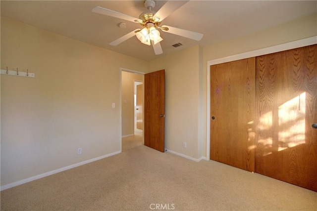 6305 Portola Rd, Atascadero, CA 93422 - unfurnished bedroom with carpet flooring, a closet, and ceiling fan