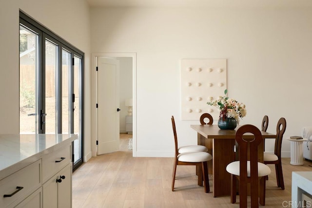 2025 Valley Rd, Oceanside, CA 92056 - dining area featuring light wood-type flooring and baseboards