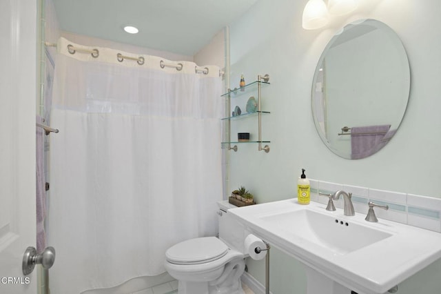 2142 Klamath Dr, Camarillo, CA 93010 - full bathroom with toilet and tile patterned flooring